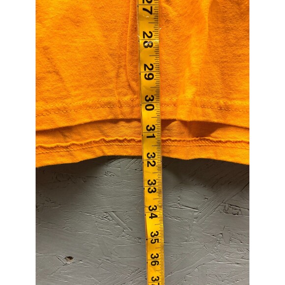 Champion Classic T-Shirt Men's 3XL Yellow Logo Embroidery Cotton Casual Tee - Picture 7 of 8